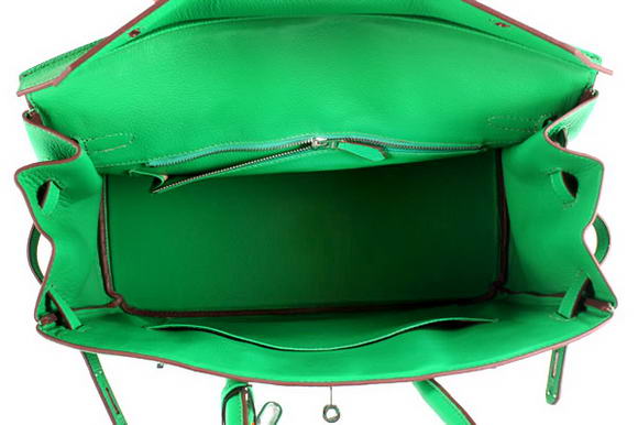 Hermes Birkin 35CM Smooth Leather Handbag 6089 Dark Green Silver Hermes Birkin 35CM Smooth Leather Handbag 6089 Dark Green Silver