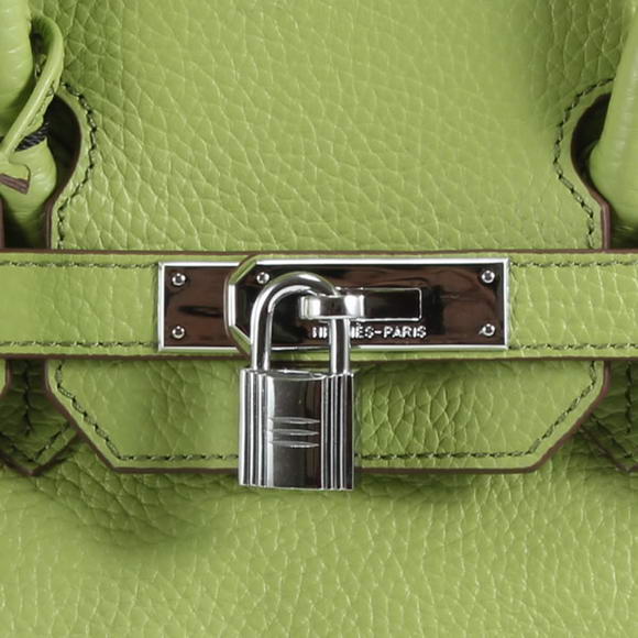 Hermes Birkin 35CM Togo Leather Handbag 6089 Green Silver Hermes Birkin 35CM Togo Leather Handbag 6089 Green Silver