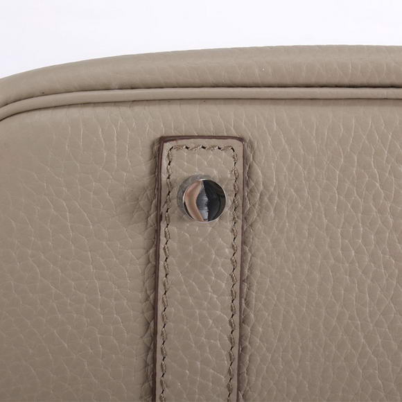 Hermes Birkin 35CM Togo Leather Handbag 6089 Light Grey Silver Hermes Birkin 35CM Togo Leather Handbag 6089 Light Grey Silver