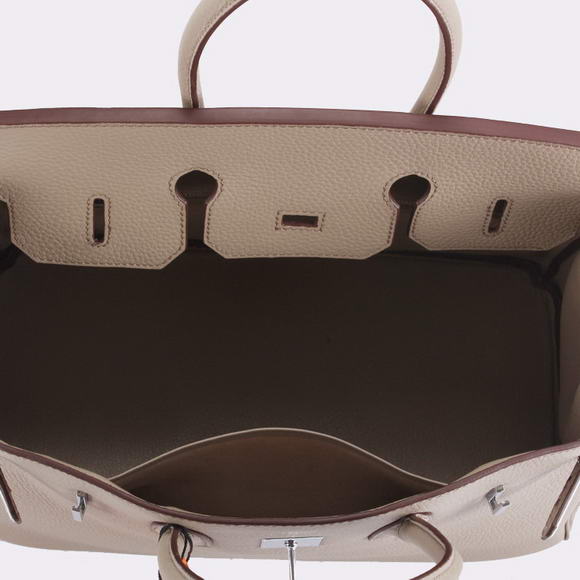 Hermes Birkin 35CM Togo Leather Handbag 6089 Light Grey Silver Hermes Birkin 35CM Togo Leather Handbag 6089 Light Grey Silver