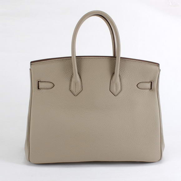 Hermes Birkin 35CM Togo Leather Handbag 6089 Light Grey Silver Hermes Birkin 35CM Togo Leather Handbag 6089 Light Grey Silver