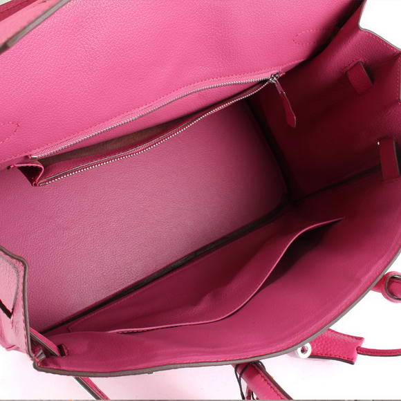 Hermes Birkin 35CM Togo Leather Handbag 6089 Rose Silver Hermes Birkin 35CM Togo Leather Handbag 6089 Rose Silver