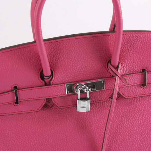 Hermes Birkin 35CM Togo Leather Handbag 6089 Rose Silver Hermes Birkin 35CM Togo Leather Handbag 6089 Rose Silver