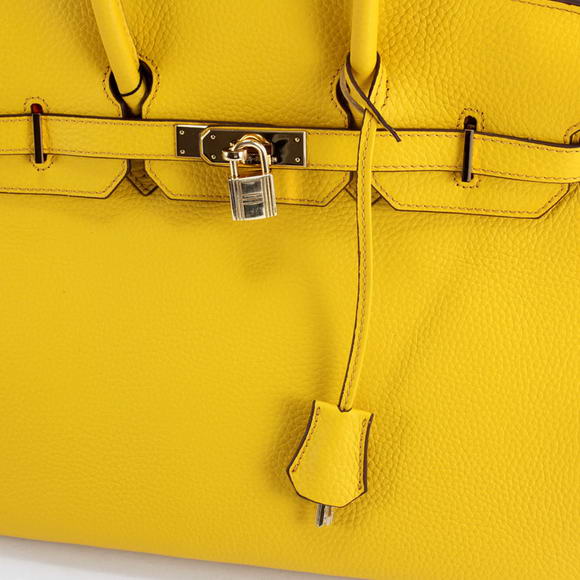 Hermes Birkin 35CM Togo Leather Handbag 6089 Yellow Golden Hermes Birkin 35CM Togo Leather Handbag 6089 Yellow Golden