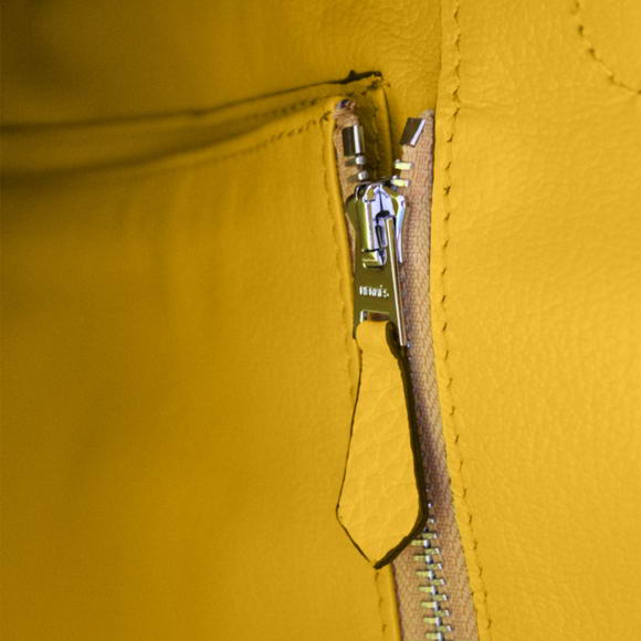 Hermes Birkin 35CM Togo Leather Handbag 6089 Yellow Silver Hermes Birkin 35CM Togo Leather Handbag 6089 Yellow Silver
