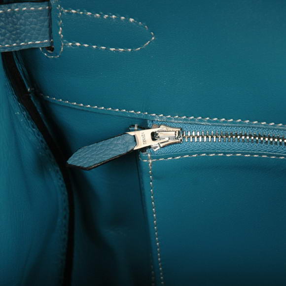 Hermes Birkin 35CM Tote Bags Smooth Togo Leather Blue Silver Hermes Birkin 35CM Tote Bags Smooth Togo Leather Blue Silver