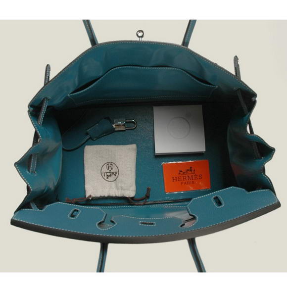 Hermes Birkin 35CM Tote Bags Smooth Togo Leather Blue Silver Hermes Birkin 35CM Tote Bags Smooth Togo Leather Blue Silver