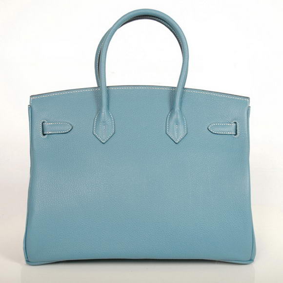 Hermes Birkin 35CM Tote Bags Smooth Togo Leather Blue Silver Hermes Birkin 35CM Tote Bags Smooth Togo Leather Blue Silver