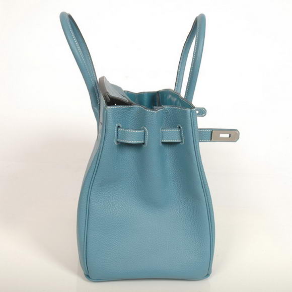 Hermes Birkin 35CM Tote Bags Smooth Togo Leather Blue Silver Hermes Birkin 35CM Tote Bags Smooth Togo Leather Blue Silver