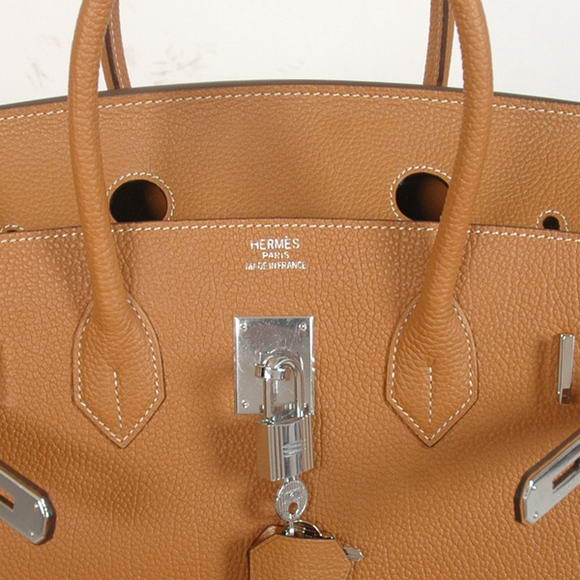 Hermes Birkin 35CM Tote Bags Smooth Togo Leather Camel Silver Hermes Birkin 35CM Tote Bags Smooth Togo Leather Camel Silver