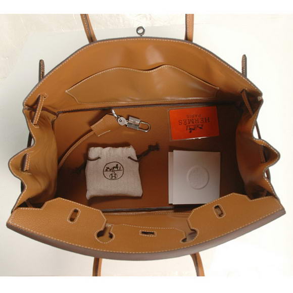 Hermes Birkin 35CM Tote Bags Smooth Togo Leather Camel Silver Hermes Birkin 35CM Tote Bags Smooth Togo Leather Camel Silver