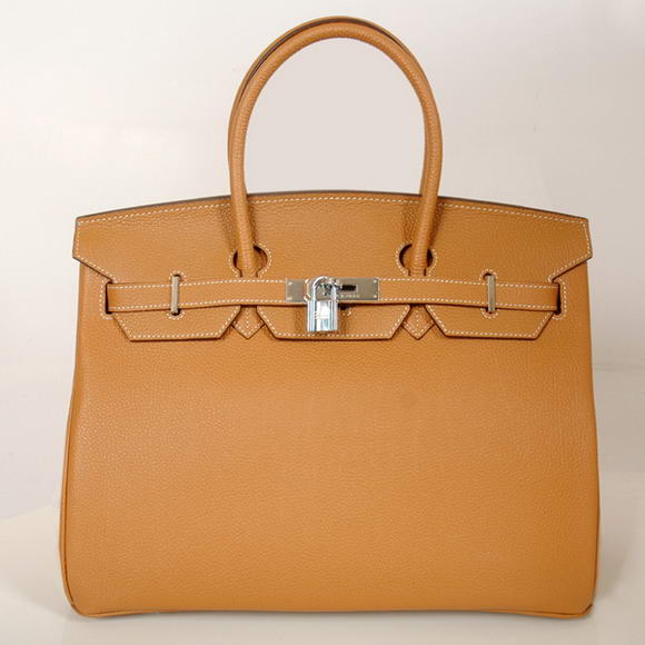 Hermes Birkin 35CM Tote Bags Smooth Togo Leather Camel Silver Hermes Birkin 35CM Tote Bags Smooth Togo Leather Camel Silver