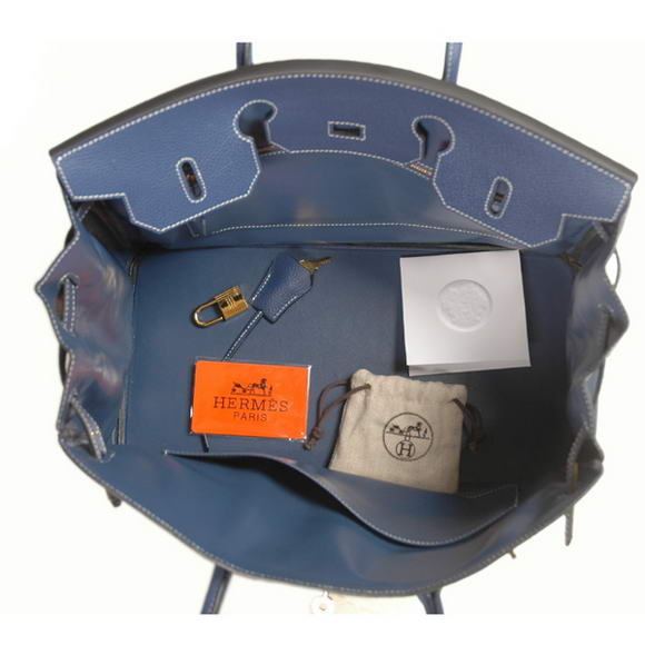 Hermes Birkin 35CM Tote Bags Smooth Togo Leather Dark Blue Golden Hermes Birkin 35CM Tote Bags Smooth Togo Leather Dark Blue Golden