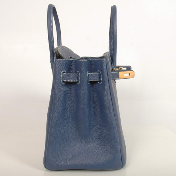 Hermes Birkin 35CM Tote Bags Smooth Togo Leather Dark Blue Golden Hermes Birkin 35CM Tote Bags Smooth Togo Leather Dark Blue Golden