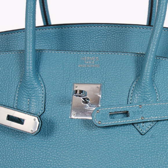 Hermes Birkin 35CM Tote Bags Smooth Togo Leather Light Blue Silver Hermes Birkin 35CM Tote Bags Smooth Togo Leather Light Blue Silver