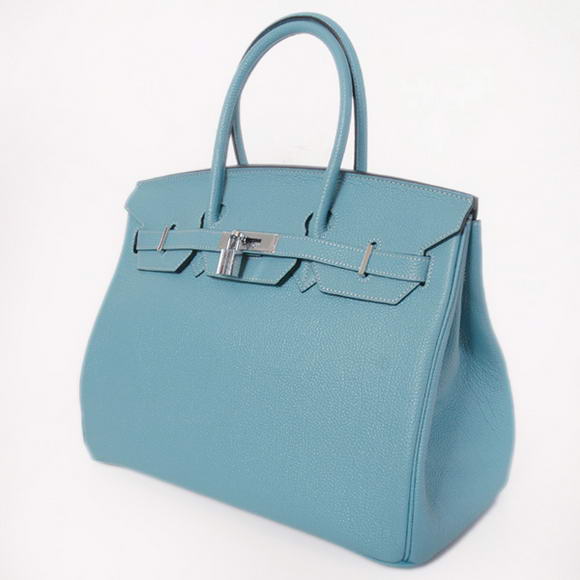 Hermes Birkin 35CM Tote Bags Smooth Togo Leather Light Blue Silver Hermes Birkin 35CM Tote Bags Smooth Togo Leather Light Blue Silver
