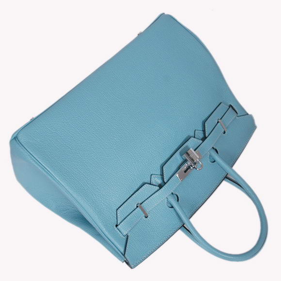 Hermes Birkin 35CM Tote Bags Smooth Togo Leather Light Blue Silver Hermes Birkin 35CM Tote Bags Smooth Togo Leather Light Blue Silver