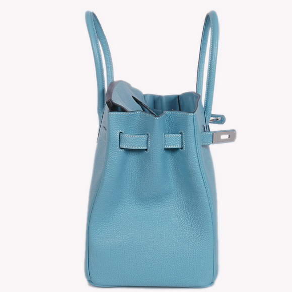 Hermes Birkin 35CM Tote Bags Smooth Togo Leather Light Blue Silver Hermes Birkin 35CM Tote Bags Smooth Togo Leather Light Blue Silver