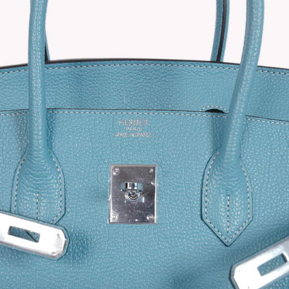 Hermes Birkin 35CM Tote Bags Smooth Togo Leather Light Blue Silver Hermes Birkin 35CM Tote Bags Smooth Togo Leather Light Blue Silver