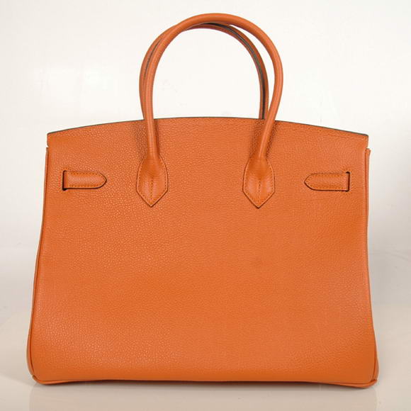 Hermes Birkin 35CM Tote Bags Smooth Togo Leather Orange Silver Hermes Birkin 35CM Tote Bags Smooth Togo Leather Orange Silver