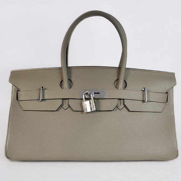 Hermes Birkin 42cm JPG Birkin Togo Leather Grey Bag Silver Hardware