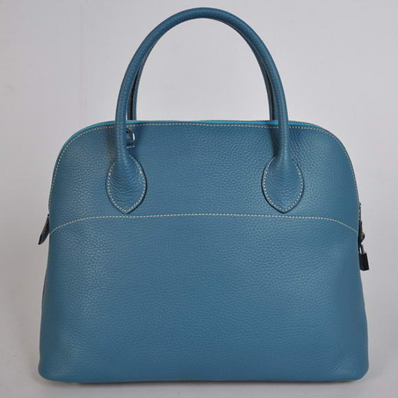 Hermes Bolide 37CM Tote Bags Clemence H1037 Blue Hermes Bolide 37CM Tote Bags Clemence H1037 Blue