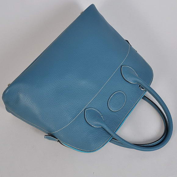 Hermes Bolide 37CM Tote Bags Clemence H1037 Blue Hermes Bolide 37CM Tote Bags Clemence H1037 Blue