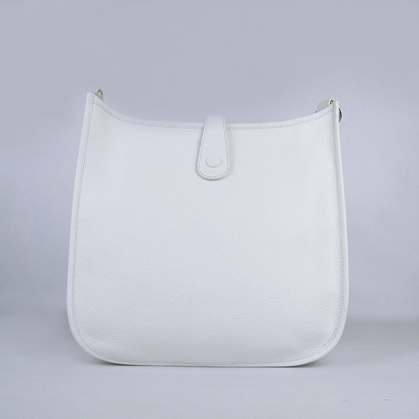 Hermes Cowhide Evelyne Messenger Bag 6309 White Hermes Cowhide Evelyne Messenger Bag 6309 White