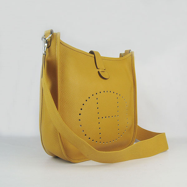 Hermes Cowhide Evelyne Messenger Bag 6309 Yellow Hermes Cowhide Evelyne Messenger Bag 6309 Yellow