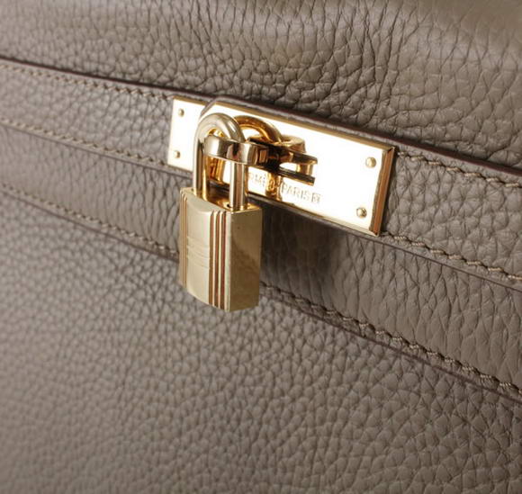Hermes Kelly 32cm Togo Leather Handbags 6018 Dark Grey Golden Hermes Kelly 32cm Togo Leather Handbags 6018 Dark Grey Golden