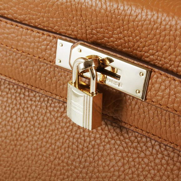 Hermes Kelly 32cm Togo Leather Handbags 6018 Light Coffee Golden Hermes Kelly 32cm Togo Leather Handbags 6018 Light Coffee Golden
