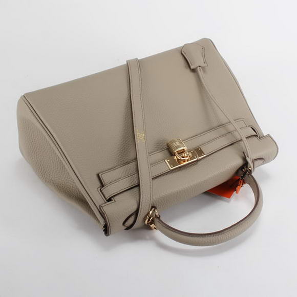 Hermes Kelly 32cm Togo Leather Handbags 6018 Light Grey Golden Hermes Kelly 32cm Togo Leather Handbags 6018 Light Grey Golden