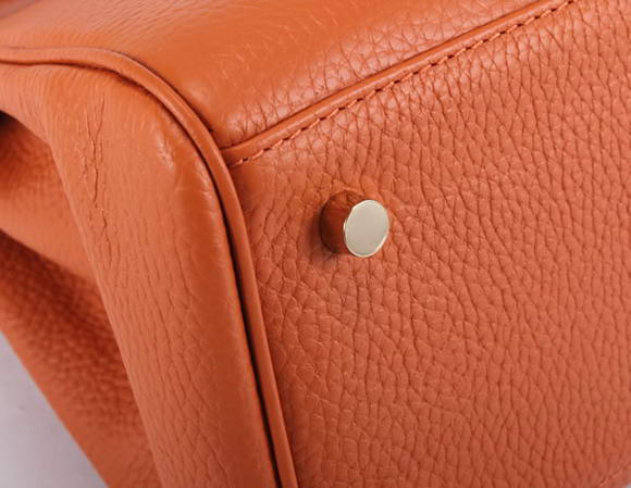 Hermes Kelly 32cm Togo Leather Handbags 6018 Orange Golden Hermes Kelly 32cm Togo Leather Handbags 6018 Orange Golden