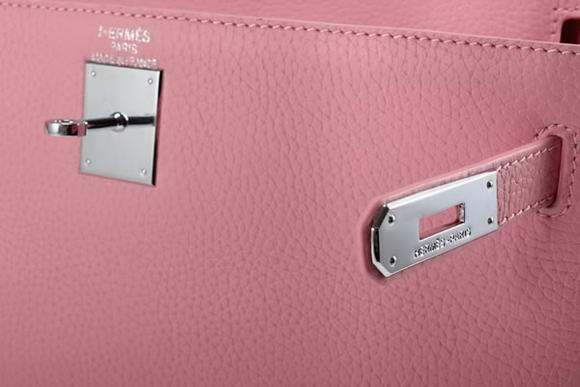 Hermes Kelly 32cm Togo Leather Handbags 6018 Pink Silver Hermes Kelly 32cm Togo Leather Handbags 6018 Pink Silver
