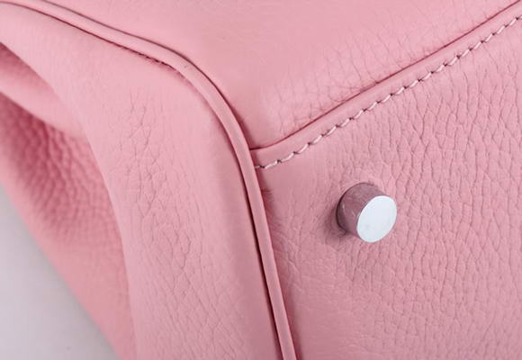 Hermes Kelly 32cm Togo Leather Handbags 6018 Pink Silver Hermes Kelly 32cm Togo Leather Handbags 6018 Pink Silver