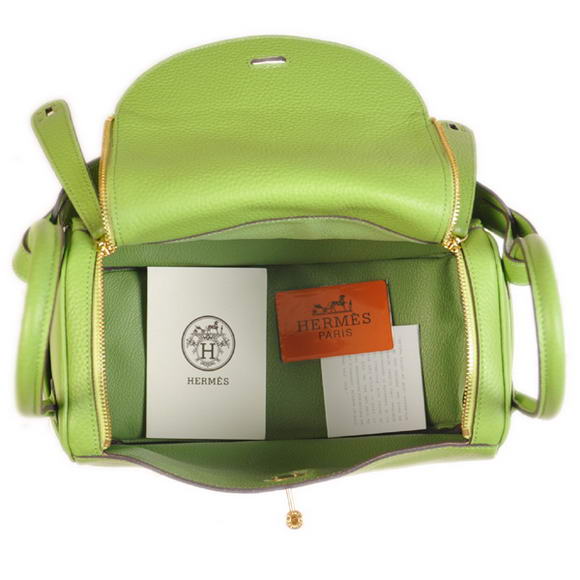 Hermes Lindy 30CM Havanne Handbags 1057 Light Green Leather Golden Hardware Hermes Lindy 30CM Havanne Handbags 1057 Light Green Leather Golden Hardware