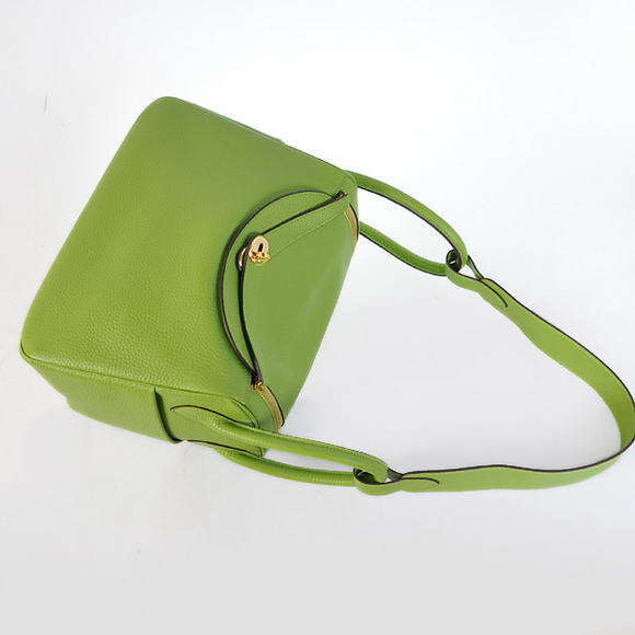 Hermes Lindy 30CM Havanne Handbags 1057 Light Green Leather Golden Hardware Hermes Lindy 30CM Havanne Handbags 1057 Light Green Leather Golden Hardware