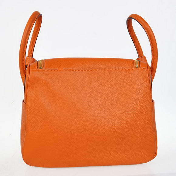 Hermes Lindy 30CM Havanne Handbags 1057 Orange Leather Golden Hardware Hermes Lindy 30CM Havanne Handbags 1057 Orange Leather Golden Hardware