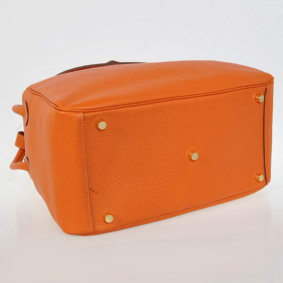 Hermes Lindy 30CM Havanne Handbags 1057 Orange Leather Golden Hardware Hermes Lindy 30CM Havanne Handbags 1057 Orange Leather Golden Hardware
