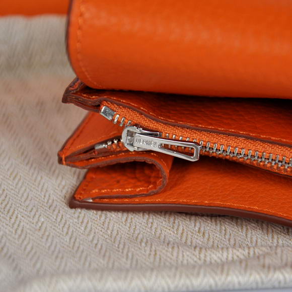 Hermes Constance Wallets Togo Leather A608 Orange Hermes Constance Wallets Togo Leather A608 Orange