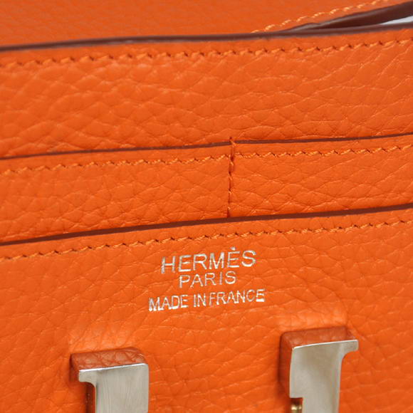 Hermes Constance Wallets Togo Leather A608 Orange Hermes Constance Wallets Togo Leather A608 Orange