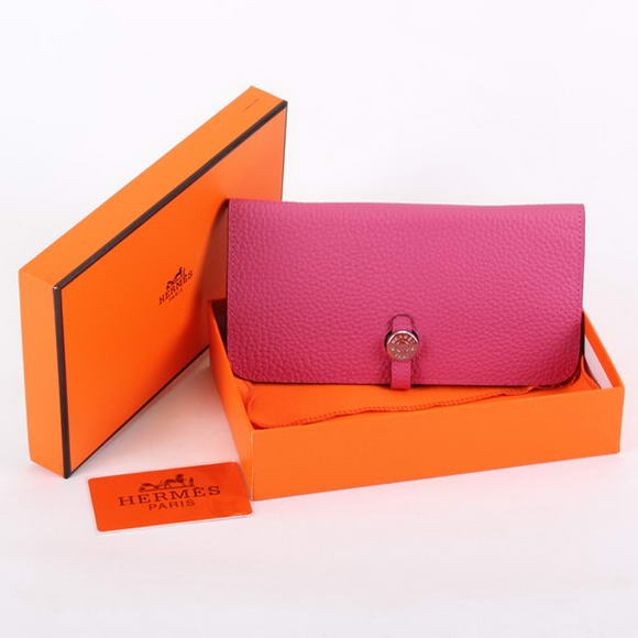Hermes Dogon Togo Leather Wallet Travel Case A808 Roseo Hermes Dogon Togo Leather Wallet Travel Case A808 Roseo