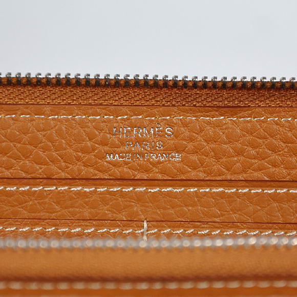 Hermes Evelyn Long Wallet Zip Purse A808 Camel