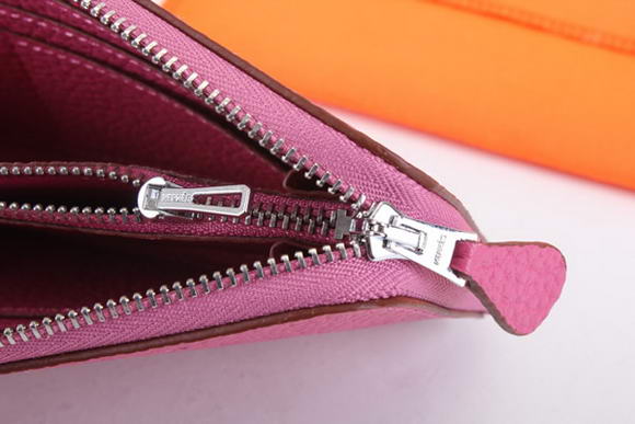 Hermes Togo Leather Perforated Zippy Wallet 9032 Roseo Hermes Togo Leather Perforated Zippy Wallet 9032 Roseo