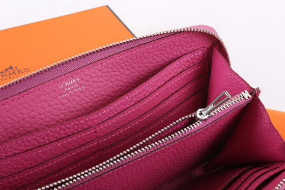 Hermes Togo Leather Perforated Zippy Wallet 9032 Roseo Hermes Togo Leather Perforated Zippy Wallet 9032 Roseo