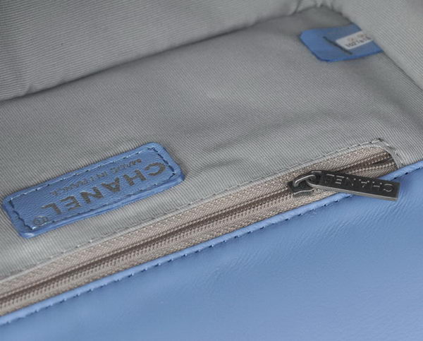 Chanel A67086 Blue Le Boy Flap Shoulder Bag Silver Chanel A67086 Blue Le Boy Flap Shoulder Bag Silver