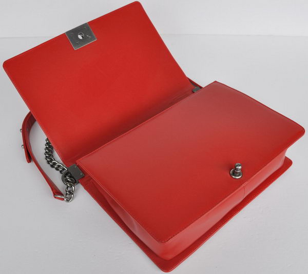 Hot Style Chanel A67086 Red Le Boy Flap Shoulder Bag Silver Hot Style Chanel A67086 Red Le Boy Flap Shoulder Bag Silver