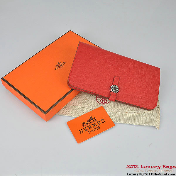 Hermes Dogon Wallet Travel Case H001 Red Hermes Dogon Wallet Travel Case H001 Red