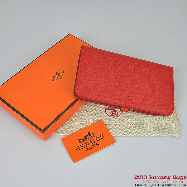 Hermes Dogon Wallet Travel Case H001 Red Hermes Dogon Wallet Travel Case H001 Red