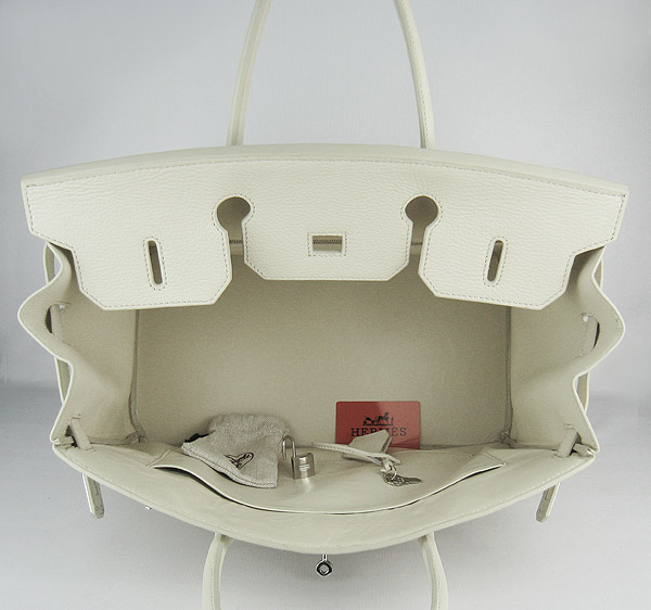 Hermes Birkin 40CM Togo Bag Beige 6099 Silver Hermes Birkin 40CM Togo Bag Beige 6099 Silver